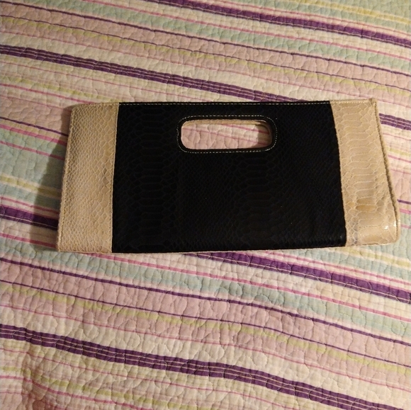 Vintage faux Snake skin print envelope Giannini purse 👜 - Picture 9 of 16